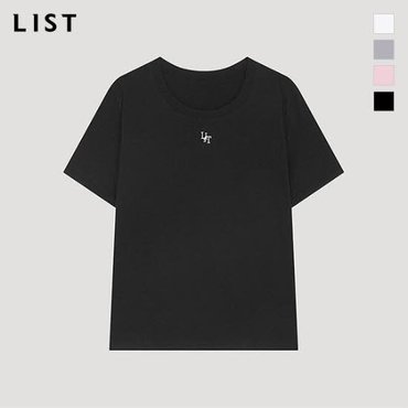 리스트 라운드넥 로고 프린트 티셔츠