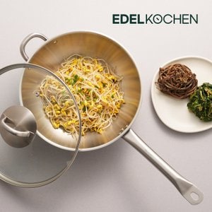 에델코첸 바닥3중 프로핏 패밀리 궁중팬 웍팬+ 유리뚜껑 30cm