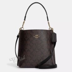 시그니처 캔버스 몰리 버킷 백 22 크로스백 토트백 COACH MOLLIE BUCKET BAG 22 IN SIGNATU