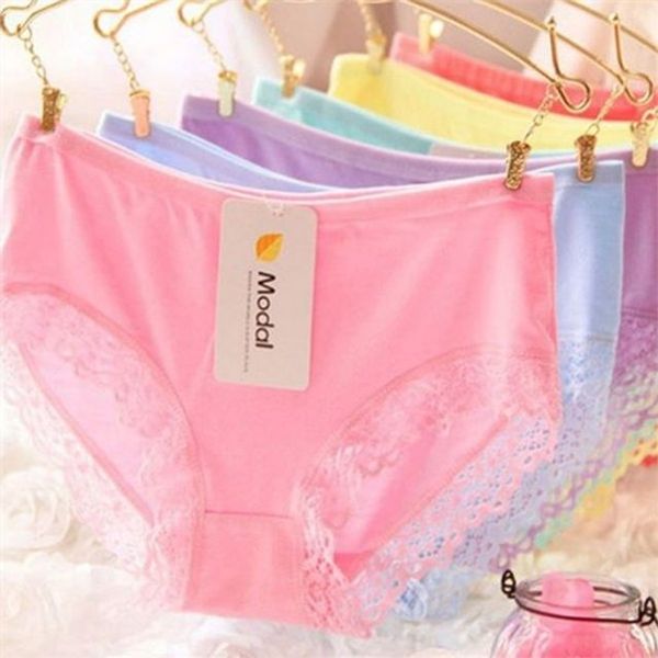 확대된 대표 여성 모달 팬티 여성 레이스 팬티 누디 드로즈 언더웨어 데일리 무봉제 통기성 이너웨어