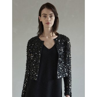 마레디마리 Glittering stitch Crop Cardigan