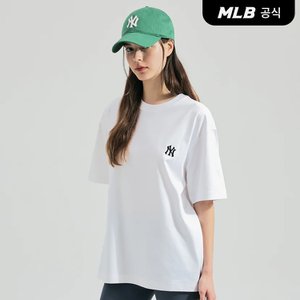MLB [코리아공식]베이직 헤비웨이트 반팔 티셔츠 NY (White)