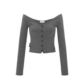 BALLERINA CARDIGAN-DARK GRAY