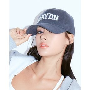 워싱 코튼 캡 차콜
