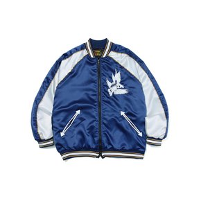 Symbol Satin Sukajan Set up Jacket Blue