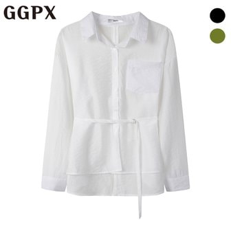 GGPX 슬림 벨트 언발 셔츠 (GP2SH045F)
