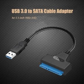 SATA to USB 30 케이블 최대 6Gbps 25인치 외장 HDD SSD 하드 드라이브용 22핀 어댑터