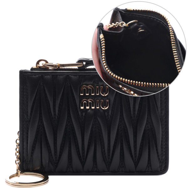 [부산점] 26SS 여성 마테라쎄 키링 지퍼 카드지갑 (5MC093 AFPP F0002 26S)