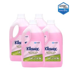 56033 크리넥스 소프트 폼 솝 스윗파우더향 1.95L 4개