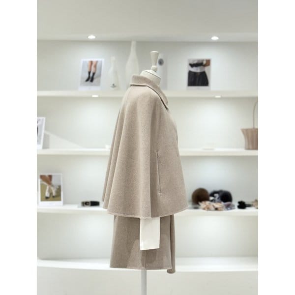 [여주점] 여성 캐시미어 블렌디드 케이프 코트 (L254PSH519)