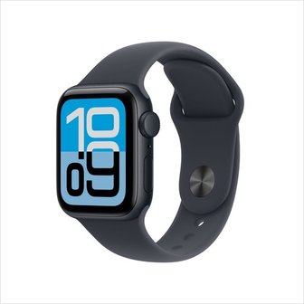 애플 (2차) 애플워치 SE 3 GPS 40mm 미드나이트 알루미늄, 미드나이트 스포츠 밴드 (ML) MEHC4KH/A