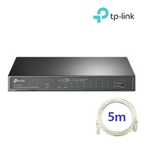 TL-SG1210MPE+랜선 5M 10포트 기가비트 POE 스위치 허브 세트