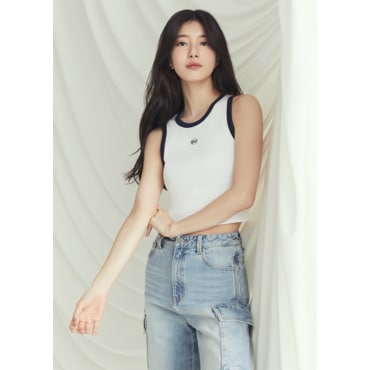 게스 OO2K2472  [SUZY][온게시] 립 배색 나시티