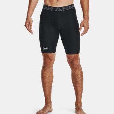 언더아머 1361602-001 블랙 남성 HeatGear® 포켓 롱 쇼츠 5부레깅스 스포츠레깅스 반바지레깅스