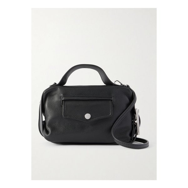 바이커 미니 버클 텍스처 가죽 숄더 백 블랙 46376663162908765