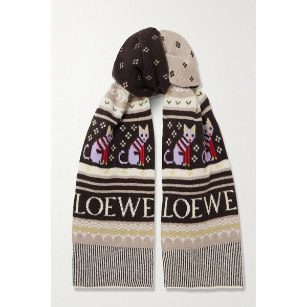 인타르시아 니트 울 블렌드 머플러 46376663162984328