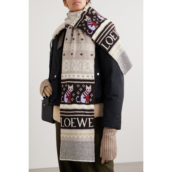 인타르시아 니트 울 블렌드 머플러 46376663162984328