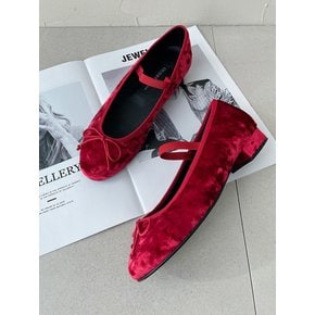 Rouge Velvet Flats_red ODR201921