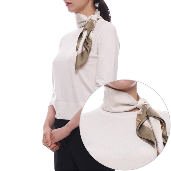 [부산점] 25FW 여성 로고 실크 스카프 (VS4845 111 W569 25F)