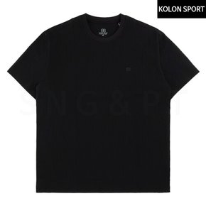 코오롱 남성 크리즈 반팔 라운드 티셔츠 TLTCM24603-BLK