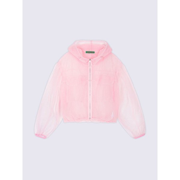 썸머 메쉬 벌룬 후드 점퍼 (PINK)