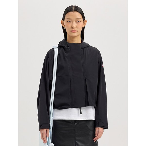 [WOMEN] 워터프루프 숏 레인자켓 - 블랙 HCW0001AJZBLK
