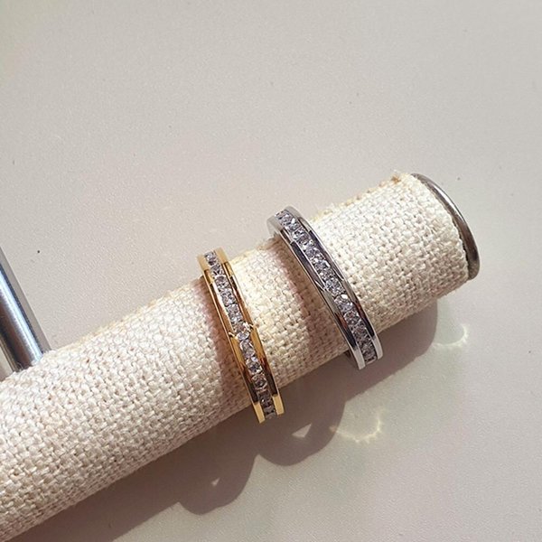 [옷자락] 여성 20대 미니큐빅 레이어드 더블링 패션 반지