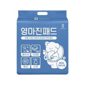 영마진 강아지 배변패드 플러스M (53 X 43cm) 120매 / 강아지패드 강아지배변패드 애견패드