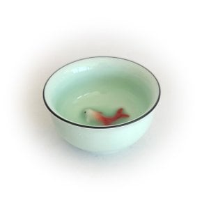 청유 입체 물고기잔 (6.5 cm) 찻잔 다기잔 다기 다도구 소주잔 잔 도자기 토비
