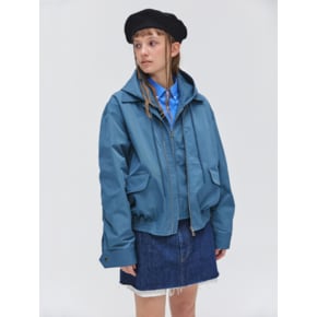 Hooded Collar MA-1 Jumper - Peacock