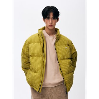 미스터차일드 스마일 패딩 깅엄체크 머스타드