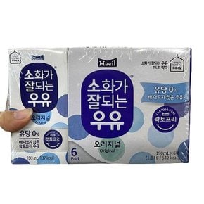 매일 상하목장유기농저지방멸균우유 200mlx6 x 1개