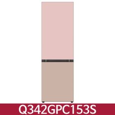 K LG Q342GPC153S 오브제컬렉션 모던엣지 냉장고 344L 핑크 / 브라운 / KN