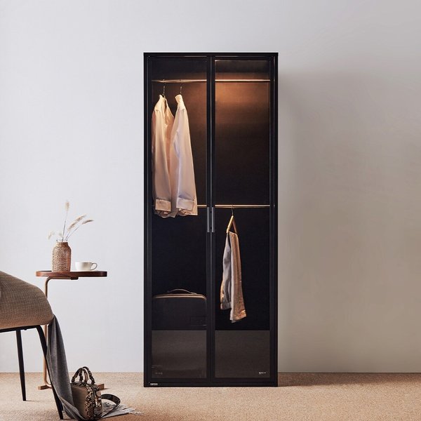 동서가구 블룸 드레스룸 800 더블 행거형 기본 강화유리도어 수납장 DF926859