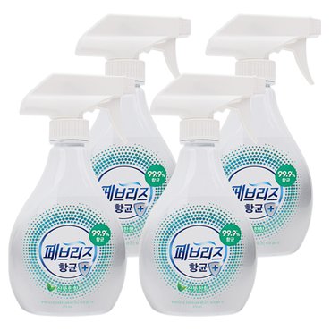  페브리즈 99.9% 항균플러스 섬유탈취제 산뜻한향 370ml x4개