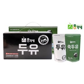 [9/11(수)오전9시까지 주문시, 명절전 출고][총각네] 국산 검은콩 담백한 두유 20봉 + 쑥두유 15봉