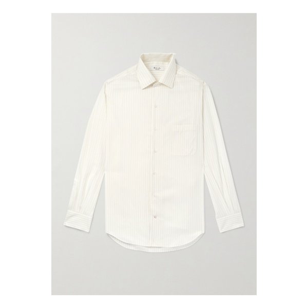 안드레 스트라이프 울 실크 블렌드 셔츠 46376663162903764