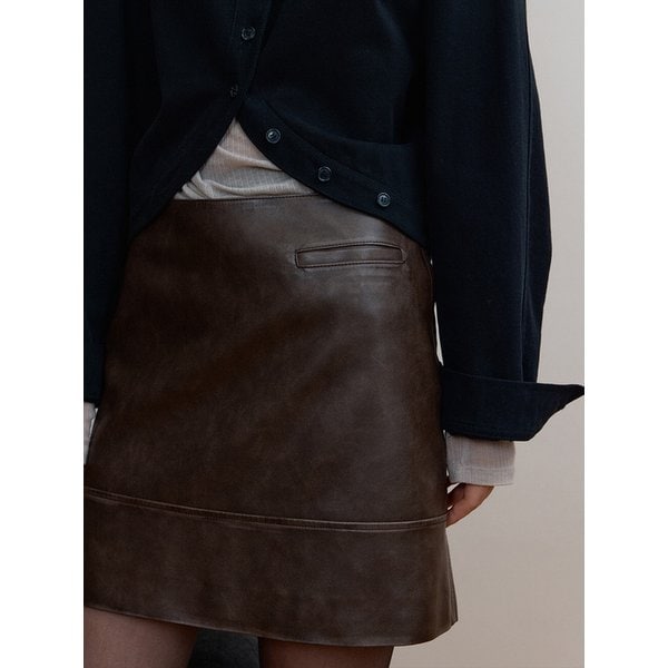 MAEVE MINI SKIRT, BROWN