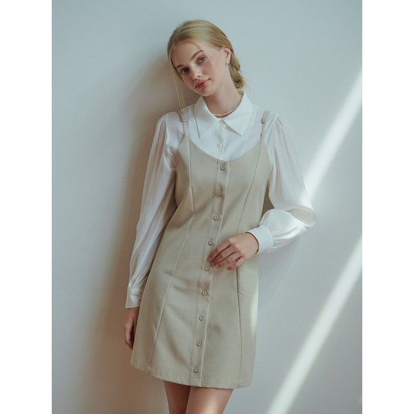 [리퍼브] Scone mini dress (beige)