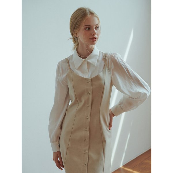 [리퍼브] Scone mini dress (beige)