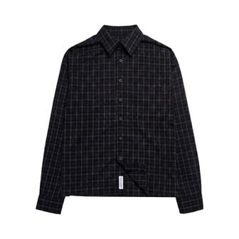 세인트페인 SP 크롭 빈티지 체크 셔츠 차콜