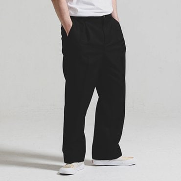 스테이지네임 [헤비TR원단] Heavy TR wide SLACKS_BLACK