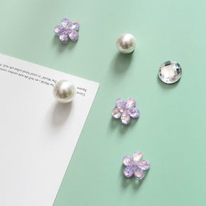 투명보라꽃진주 6P set 냉장고자석 마그넷 작지만 강력한 귀여운 메모홀더 자석