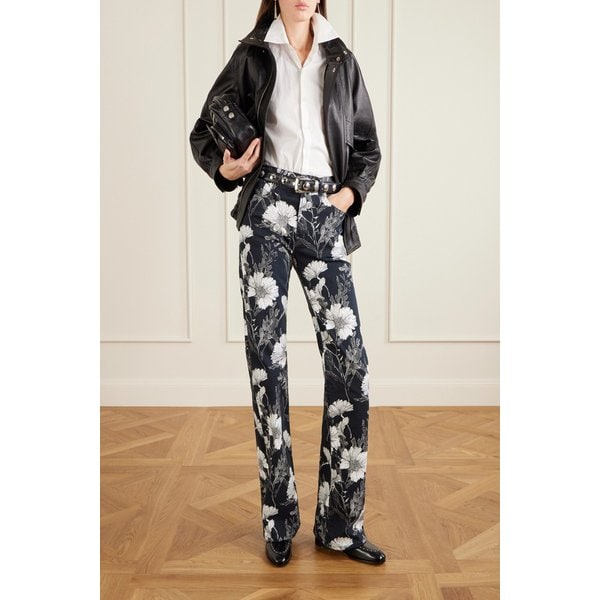 알써틴 제인 플로럴 프린트 미드라이즈 스트레이트 진 46376663163048478