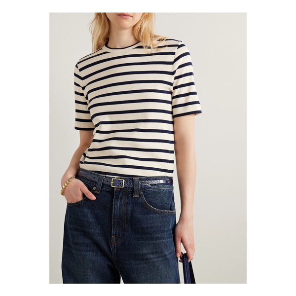 앤더슨스 크로커다일 이펙트 가죽 벨트 네이비 46376663162893204