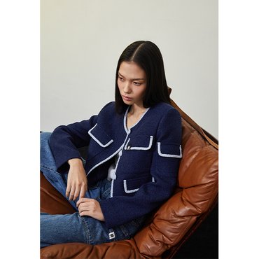 에고이스트 [HERITAGE] 포켓 포인트 라운드 크롭 자켓 (EQ3WJ861)
