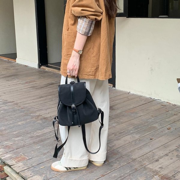 [옷자락] 여자 가을 캐주얼 4컬러 조리 버클 미니 백팩