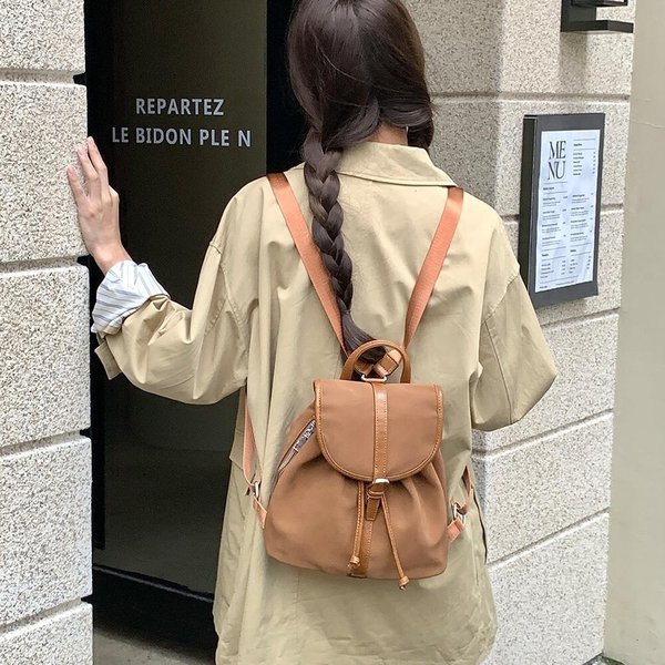 [옷자락] 여자 가을 캐주얼 4컬러 조리 버클 미니 백팩