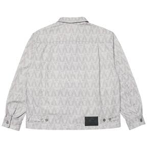 A LOGO MONOGRAM PATTERN WOVEN JACKET GREY - 모노그램 패턴 자켓