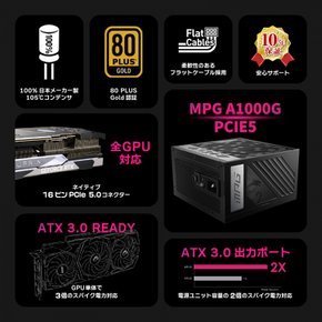 MSI MPG A1000G PCIE5 1000W ATX3.0PCIe 5.0 네이티브 대응 80PLUS GOLD PC 전원 유닛 PS1232